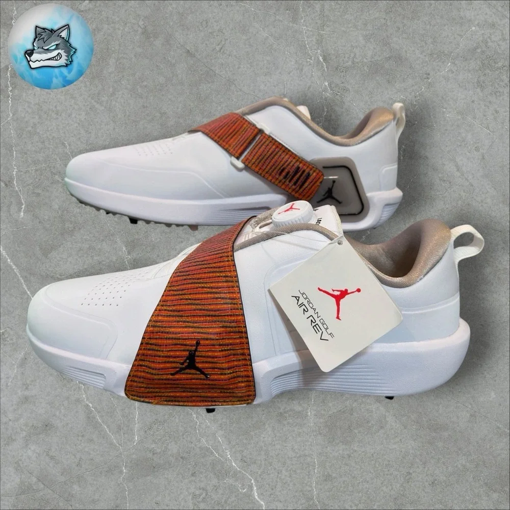 Men's Sz 9.5 Nike Air Jordan Rev Golf Shoes White Black Infrared FV6338-102 NEW